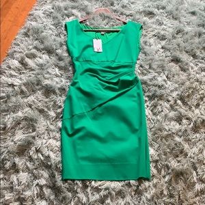 Diane Von Furstenberg Ponte Ruched Sheath Dress